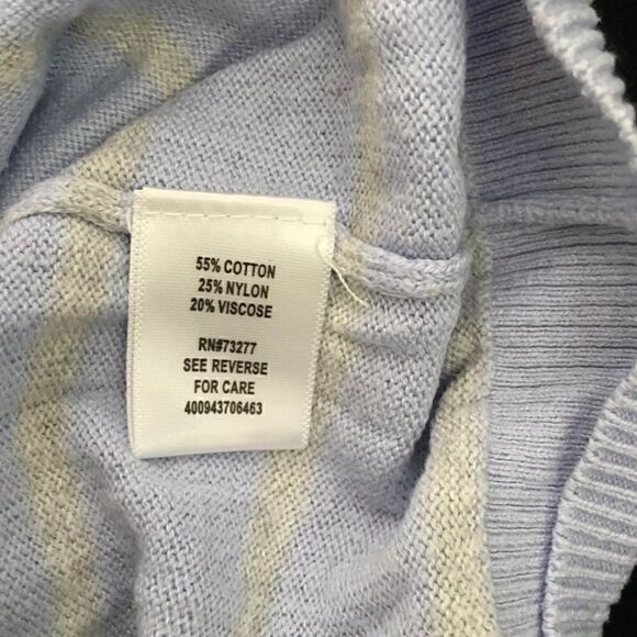 Elle Women's Long Sleeve Purple Gray Stripe Sequin Long Sleeve Sweater - XL - Picture 5 of 6